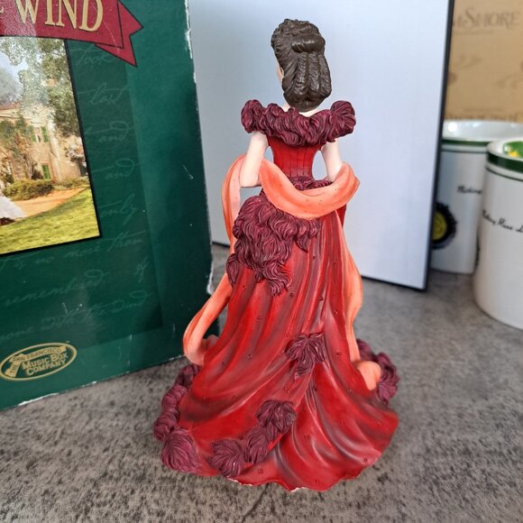 Gone With The Wind SCARLETT RED DRESS San Francisco Music Box Scarlett's - Picture 7 of 13